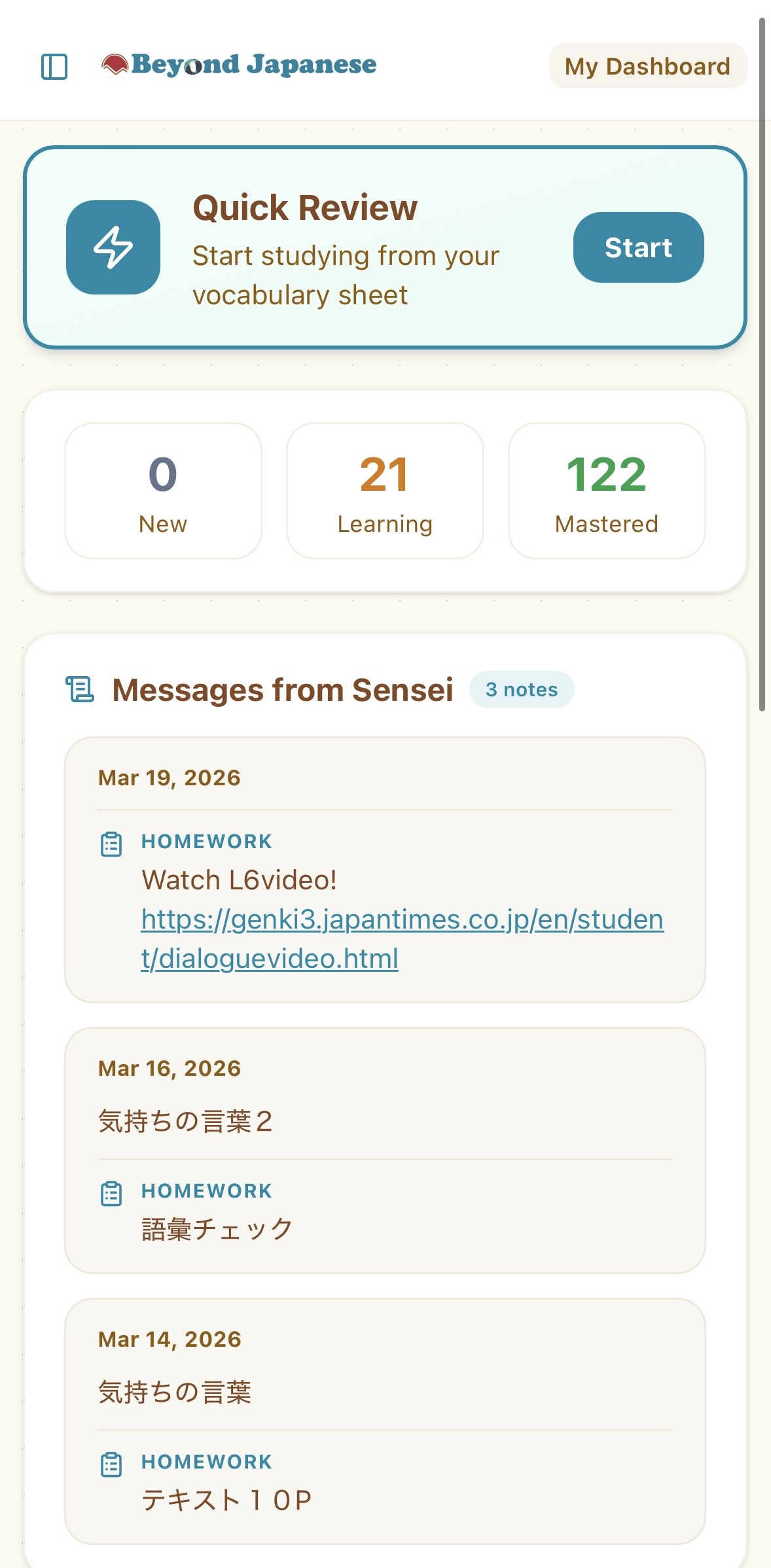 Dashboard overview